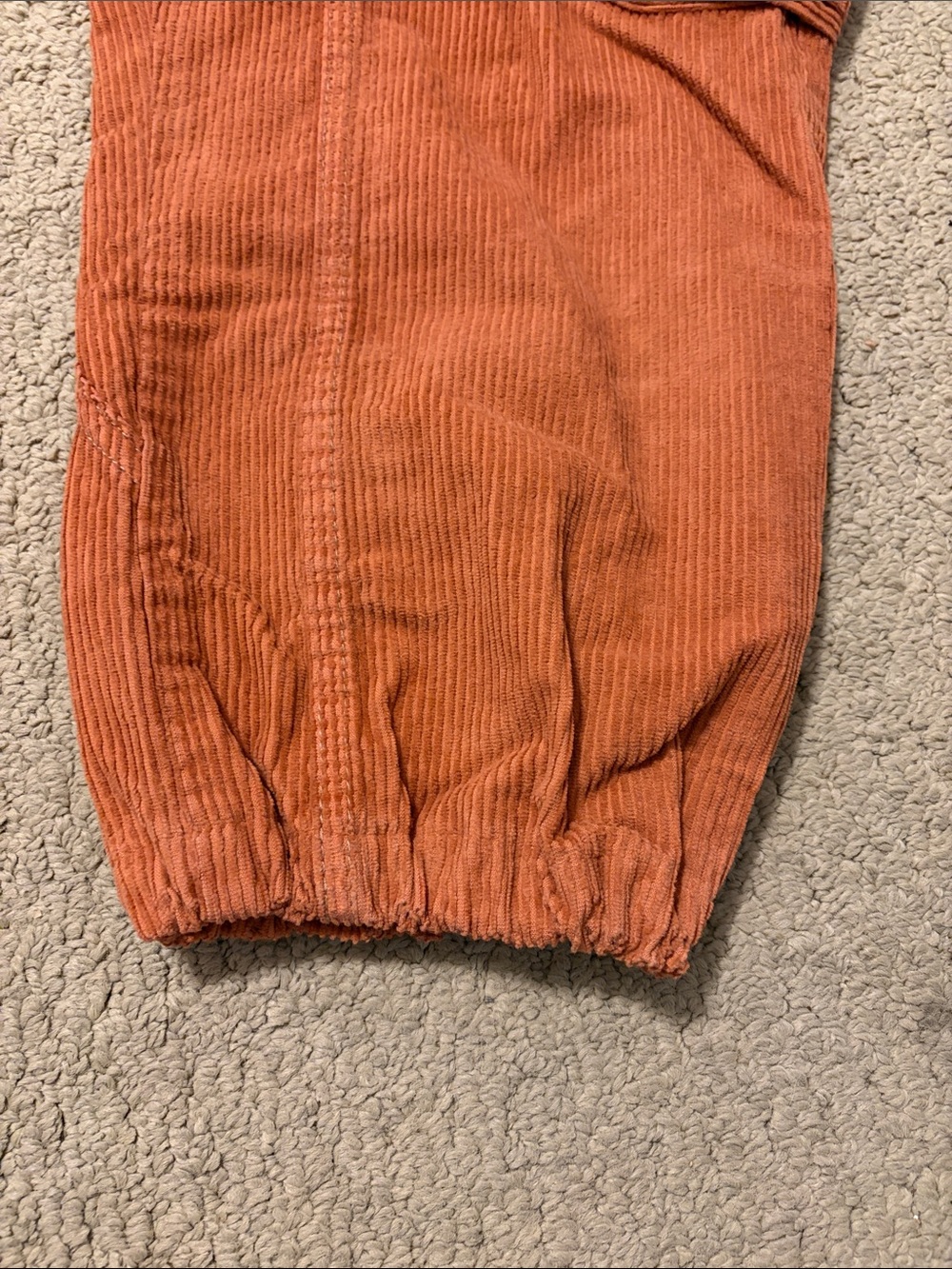 Free People Tahiti Cargo Pants—Orange Corded - Picture 10 of 11